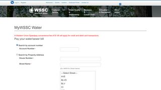 Search Customer - My WSSC Water Login