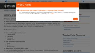 WSSC Supplier Portal System