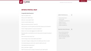 myWSU Portal Help - Washington State University