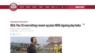 Pac-12 recruiting round-up, plus WSU early signing day links ...