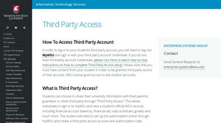 Third Party Access | Information Technology Services | Washington ...