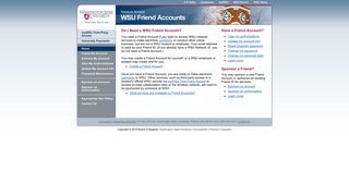 WSU Friend Accounts Home - Washington State University