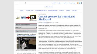 Campus prepares for transition to Blackboard - The VanCougar