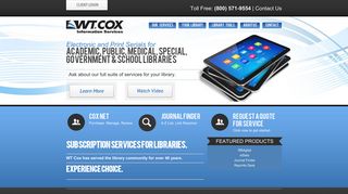 WT Cox | Subscription Services for Schools, Libraries & Businesses