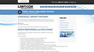 WT Cox | Subscription Services Public Libraries & School Libraries