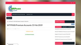 Brpass.com - Free Premium Accounts: WTFPASS Premium Accounts ...
