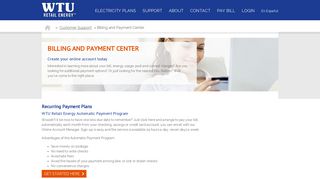 Bill & Payment Center | WTU Retail Energy