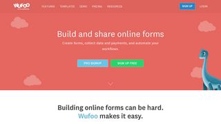 Wufoo: Online Form Builder with Cloud Storage Database