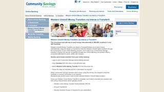Community Savings - Western Union® Money Transfers via Interac e ...