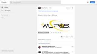 https://wupos.westernunion.com/agent-app - Google Plus