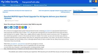 Spoofed WUPOS Agent Portal Upgrade For All Agents delivers java ...