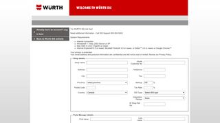 to sign up - Würth SIS