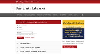 University Libraries | Washington University in St. Louis