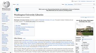 Washington University Libraries - Wikipedia