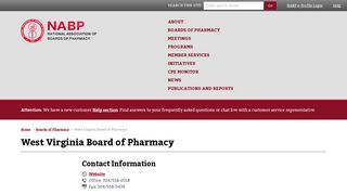 West Virginia Board of Pharmacy | National Association of Boards of ...