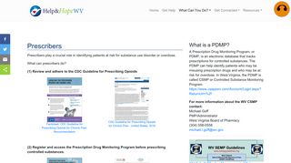 Help & Hope WV - Prescribers
