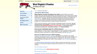 AmeriCorps VISTA Project - West Virginia's Promise - WV.gov