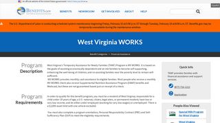 West Virginia WORKS | Benefits.gov