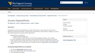 Article - Access DegreeWorks