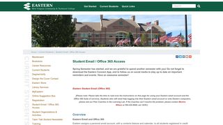 Student Email / Office 365 Access | Eastern WV Community ...