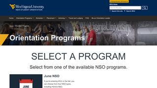 Orientation Programs | New Student Orientation | West Virginia ...
