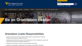 Be an Orientation Leader | New Student Orientation | West Virginia ...