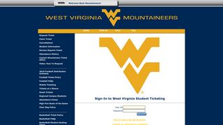 Sign-In to West Virginia Student Ticketing - TicketReturn.com