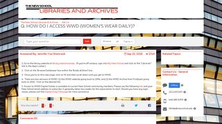 How do I access WWD (Women's Wear Daily)? - Ask Us