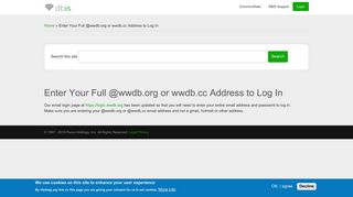 Enter Your Full @wwdb.org or wwdb.cc Address to Log In ...