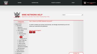Can I share my WWE Network account?