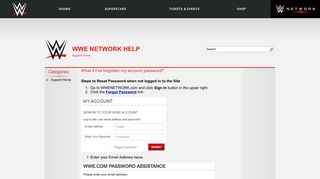 What if I've forgotten my account password? - WWE Network Help