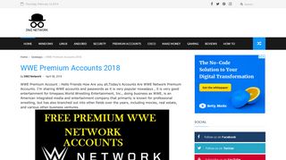 WWE Premium Accounts 2018 - DMZ Networks