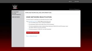 My Account - WWE Network | WWE.com
