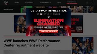 WWE launches WWE Performance Center recruitment website | WWE