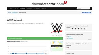 WWE Network down? Current outages and problems. | Downdetector