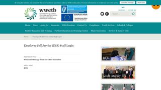 Employee Self Service (ESS) Staff Login - Waterford Wexford ETB - ETBI