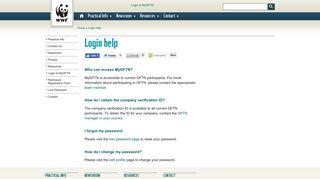 Login help | WWF