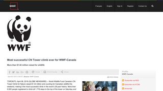 Most successful CN Tower climb ever for WWF-Canada