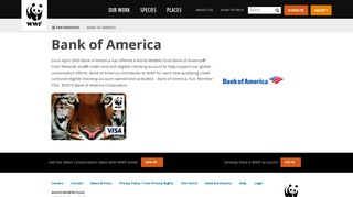 Bank of America | Partnerships | WWF