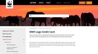 WWF Logo Credit Card – World Wildlife Fund