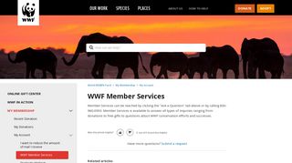 WWF Member Services – World Wildlife Fund