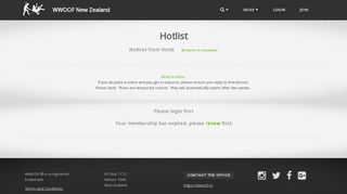Hotlist WWOOF New Zealand