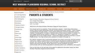 Parents & Students - West Windsor-Plainsboro Regional School District