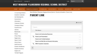 Parent Link - West Windsor-Plainsboro Regional School District