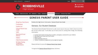 Genesis Parent User Guide - Robbinsville High School