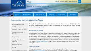 Introduction to the myWestern Portal | ATUS