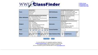 ClassFinder - Western Washington University