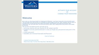 activate your account - Western Washington University