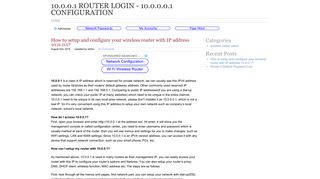 10.0.0.1 Router Login - 10.0.0.0.1 Configuration