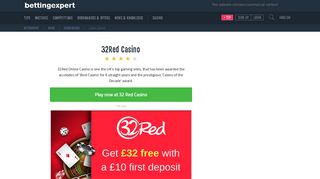 32Red Casino Bonus - Get Your £10 Free No Deposit Bonus